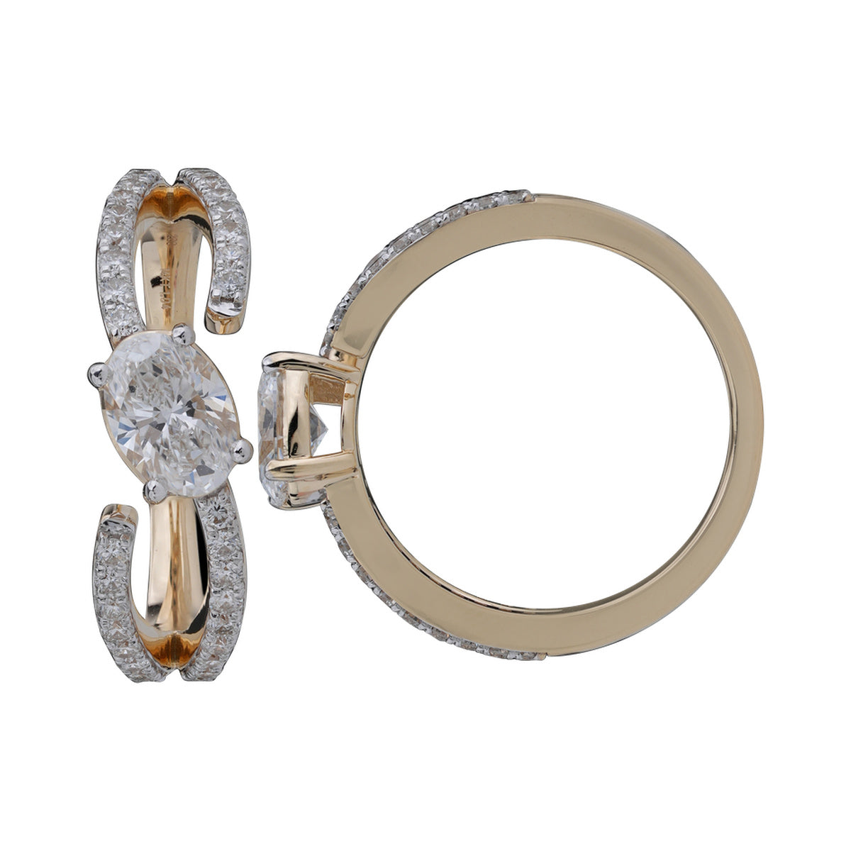 Oval Accent Open Ring — authentic catalog photograph on white