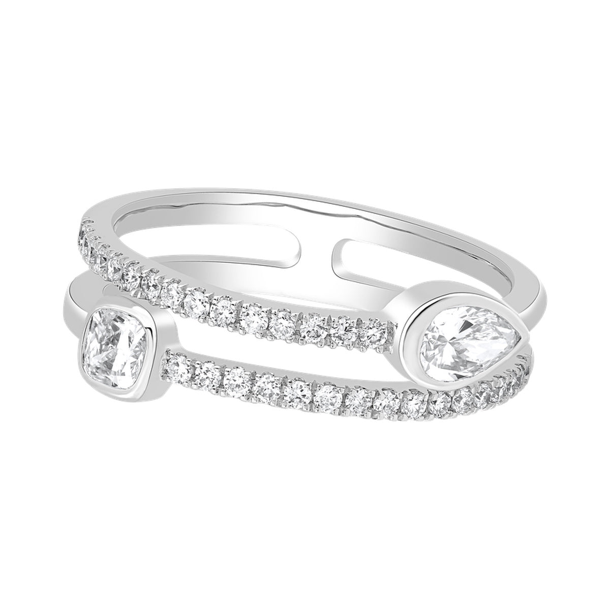 Mixed-Shape Open Double Band — authentic catalog photograph on white
