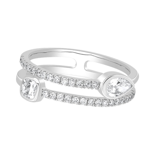 Mixed-Shape Open Double Band — authentic catalog photograph on white