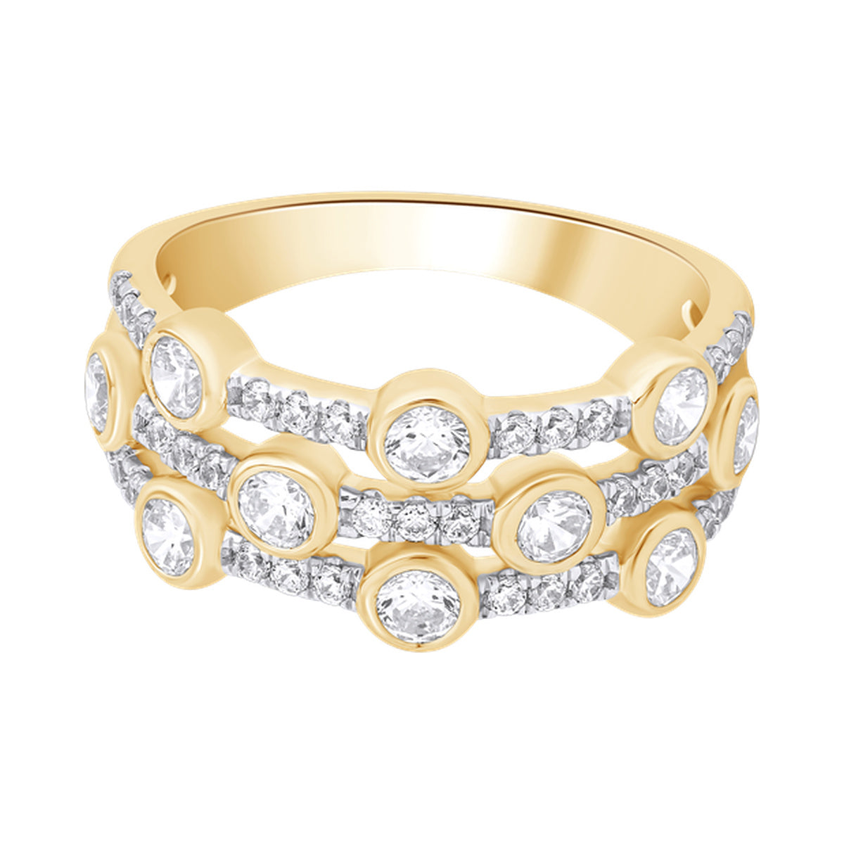 Bezel Station Multi-Row Ring — authentic catalog photograph on white