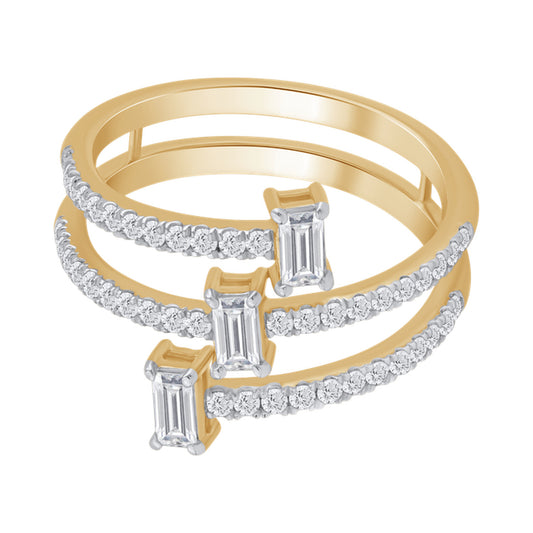 Baguette Staircase Ring — authentic catalog photograph on white