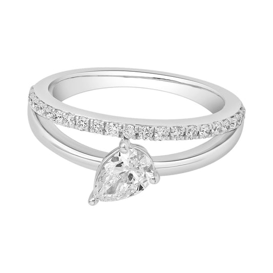 Pear Split-Band Ring — authentic catalog photograph on white
