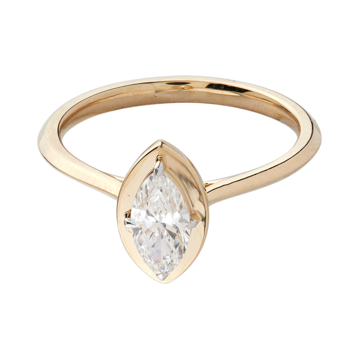 Marquise Bezel Solitaire Ring — authentic catalog photograph on white