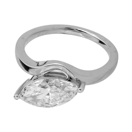 East-West Marquise Prong Ring — authentic catalog photograph on white